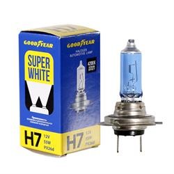 Лампа галоген 'Super White H7' 12В 55Вт, 1шт