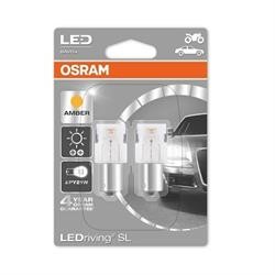 Комплект ламп py21w 12v 1,3w bau15s ledriving standard/py21w/оранжевый 2шт. (1к-т)