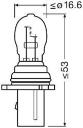 Лампа накаливания 'P13W' 12В 19Вт