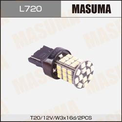 Лампа светодиодная одноконтактная masuma l720 12v 21w led t20 smd 1-2w [уп.2]
