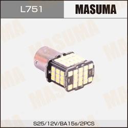 Лампа светодиодная одноконтактная masuma l751 12v 21w led ba15s smd 1-2w [уп.2]