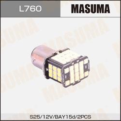 Лампа светодиодная двухконтактная masuma l760 12v 21+5w led bay15d smd 1-2w [уп.2]